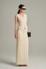 Donna Hourglass V-Neck Ivory Twill Waistcoat