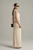 Donna Hourglass V-Neck Ivory Twill Waistcoat