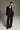 Long Sleeves Black Metalic Stripeed Silk Blazer
