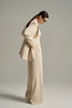Straight Ivory Twill Trousers