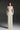 Lacquered Brocade Column Dress with Pearl and Crystal Chain Embellishment