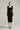 Midi Dress With Trapezium Neckline And Dark Green Crystal-Embellished Bow Belt
