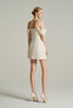 Mini Corset Dress Ruffled Sleeves With Radiant Crystal Embellishment