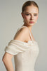 Mini Corset Dress Ruffled Sleeves With Radiant Crystal Embellishment