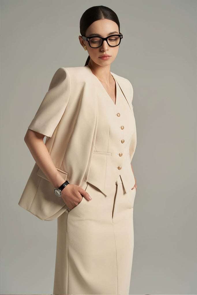 Short Sleeves Cobat Blazer