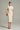 Short Sleeves Ivory Scuba Midi Dress Shoulder With Crystal