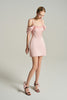 Mini Corset Dress Ruffled Sleeves With Radiant Crystal Embellishment